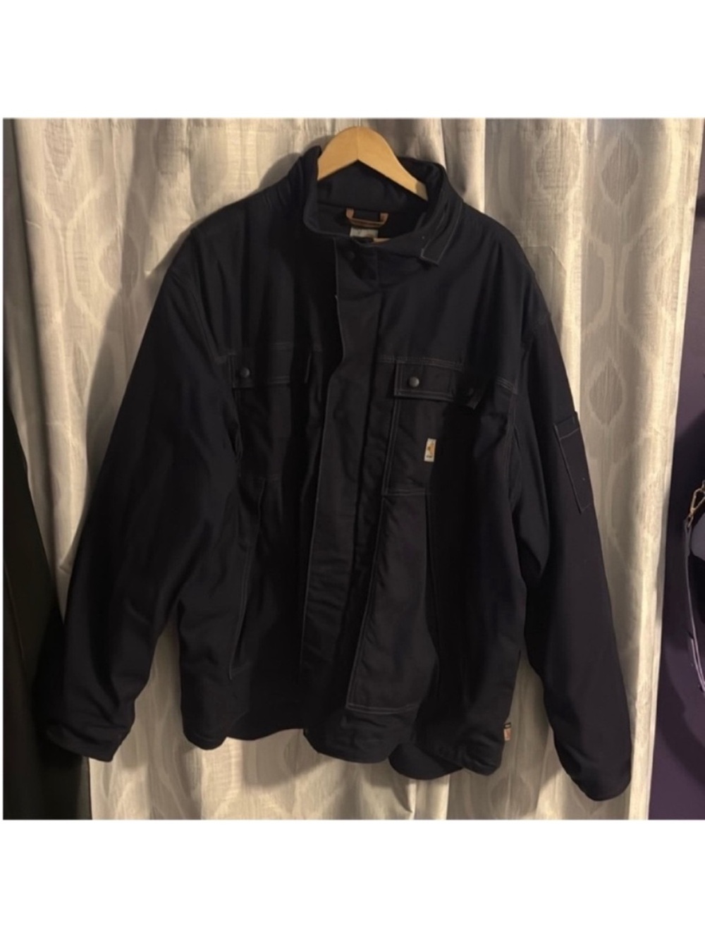 Carhartt Fire Resistant Jacket Navy Blue Size 3XL